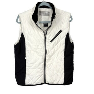 Obermeyer Puffer Vest Womens 10 Navy‎ White Tuscany Waterproof Ski